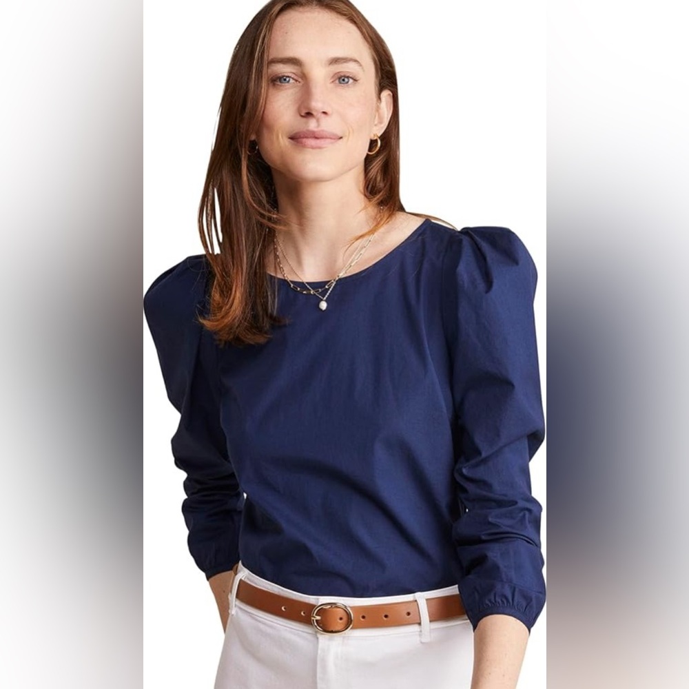 NWT $98 Vineyard Vines Navy Blue Blouse Size Small